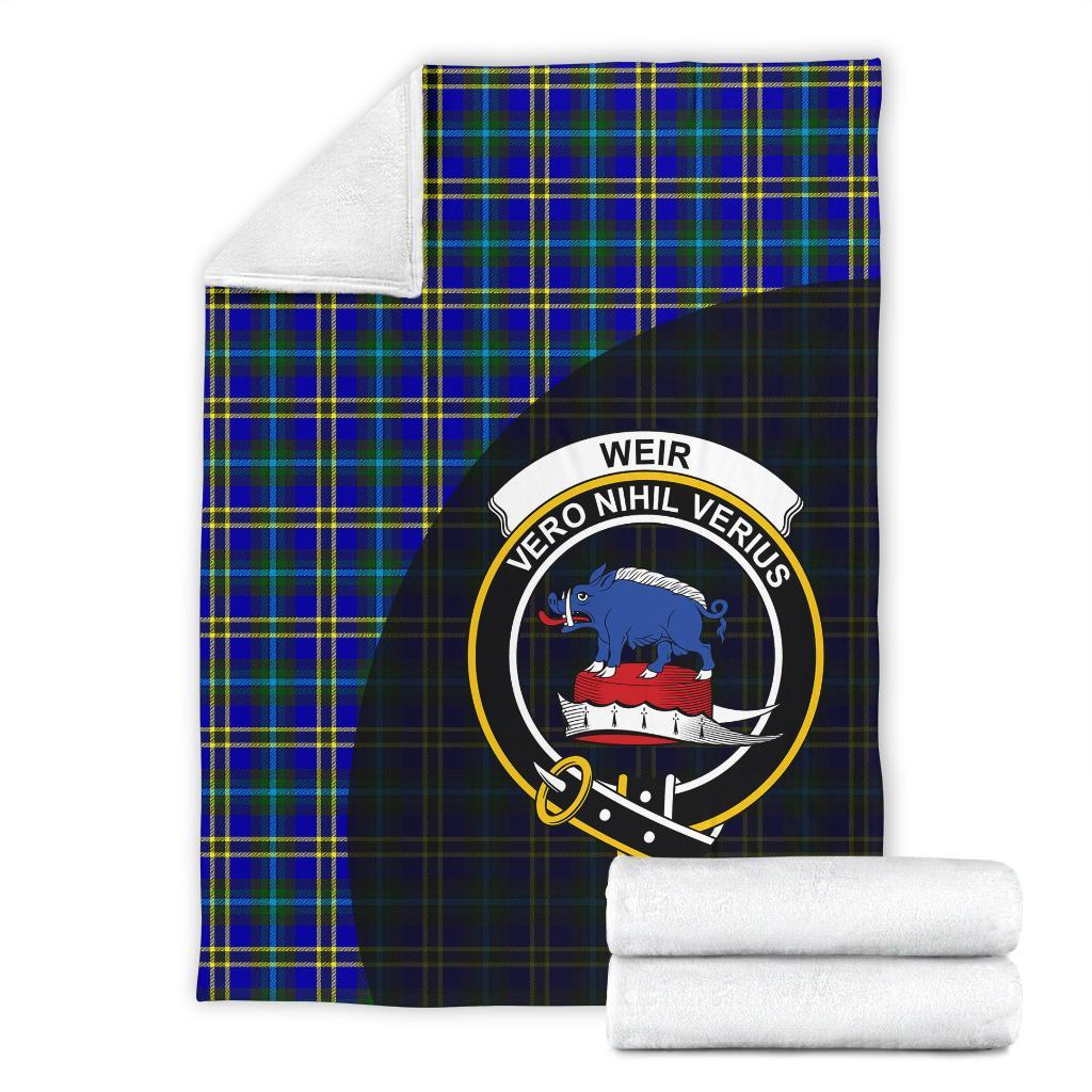 Weir Modern Tartan Crest Blanket Wave Style