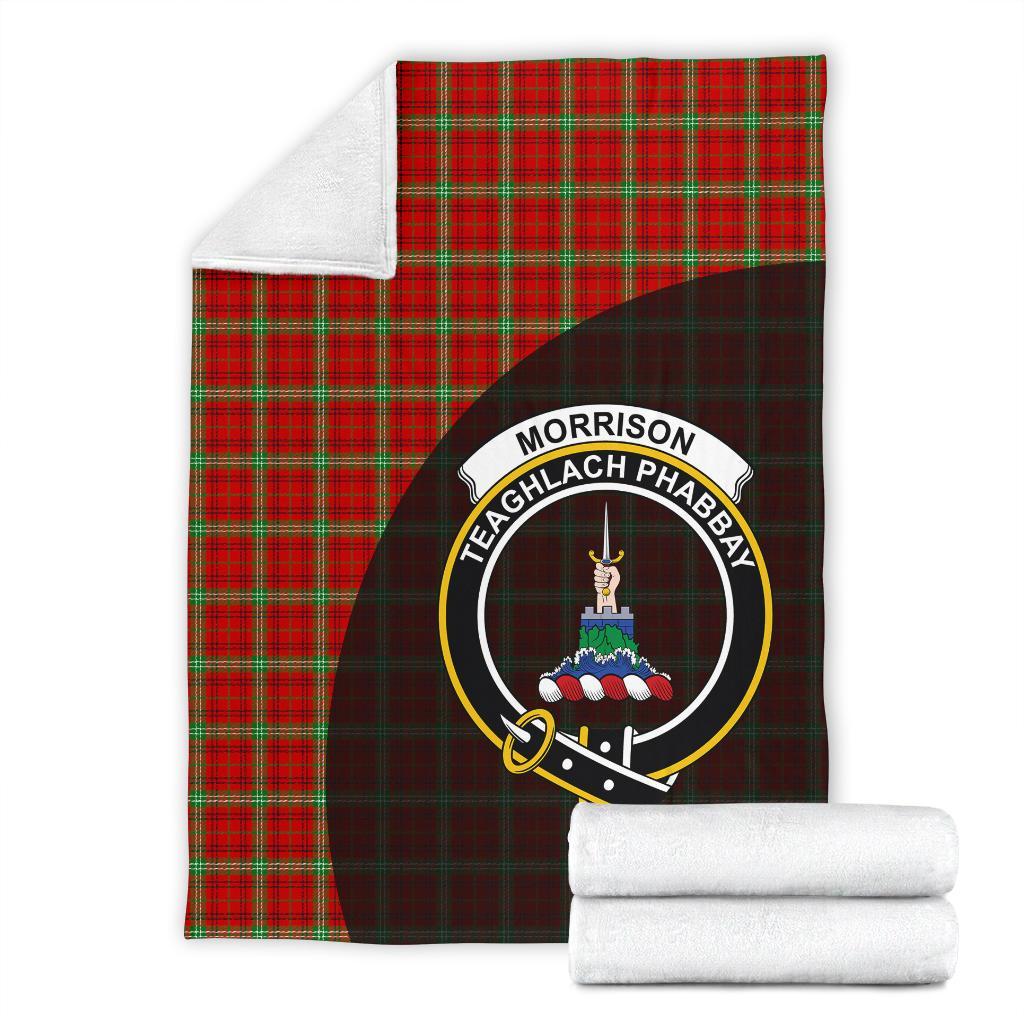 Morrison Red Modern Tartan Crest Blanket Wave Style