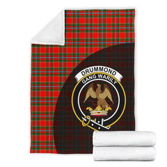 Drummond of Perth Tartan Crest Blanket Wave Style