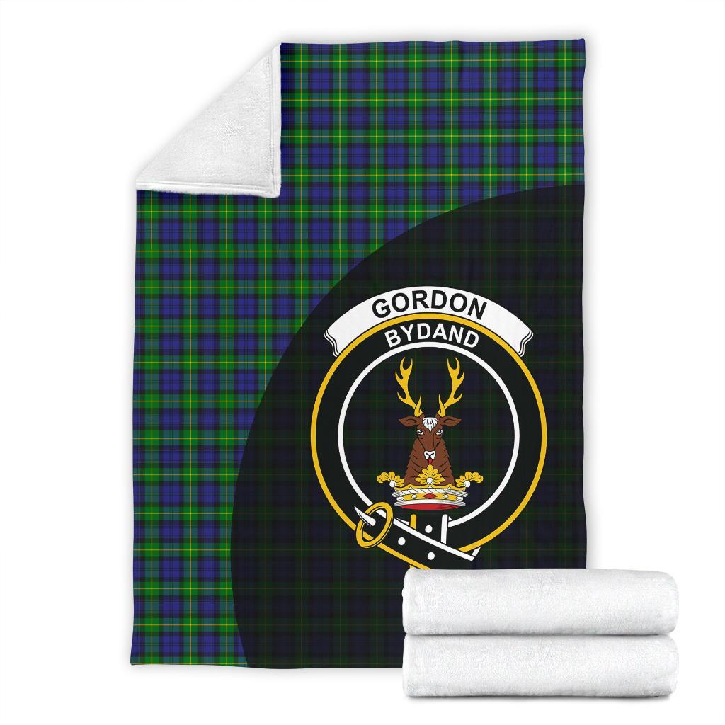 Gordon Modern Tartan Crest Blanket Wave Style