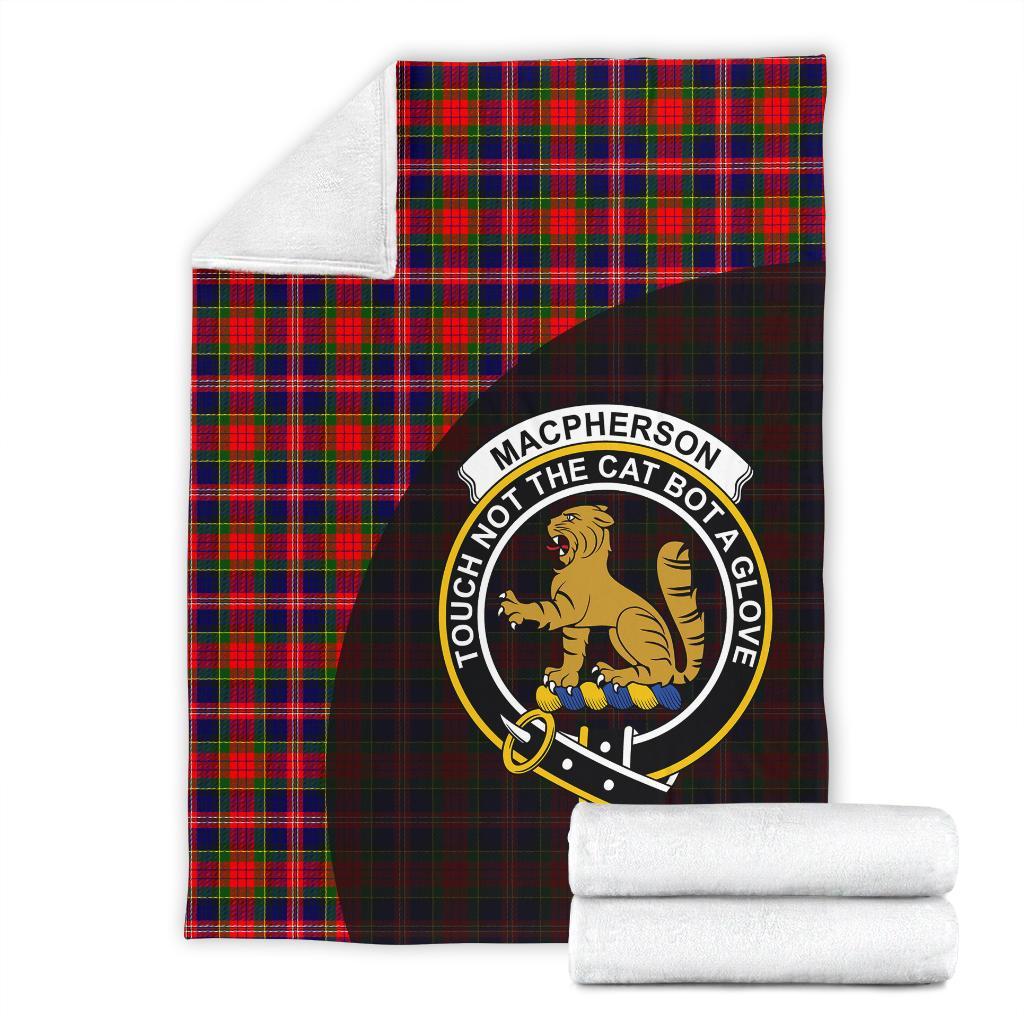 MacPherson Modern Tartan Crest Blanket Wave Style