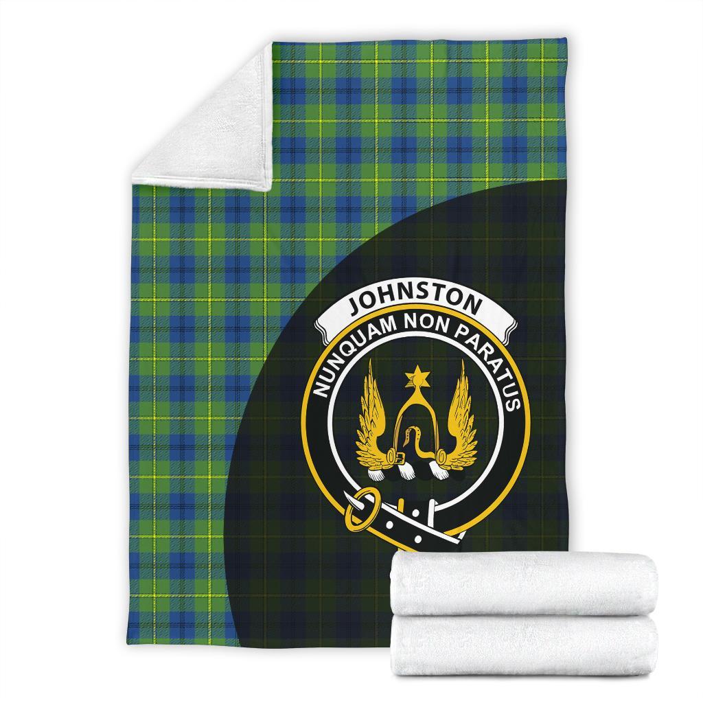 Johnston Ancient Tartan Crest Blanket Wave Style