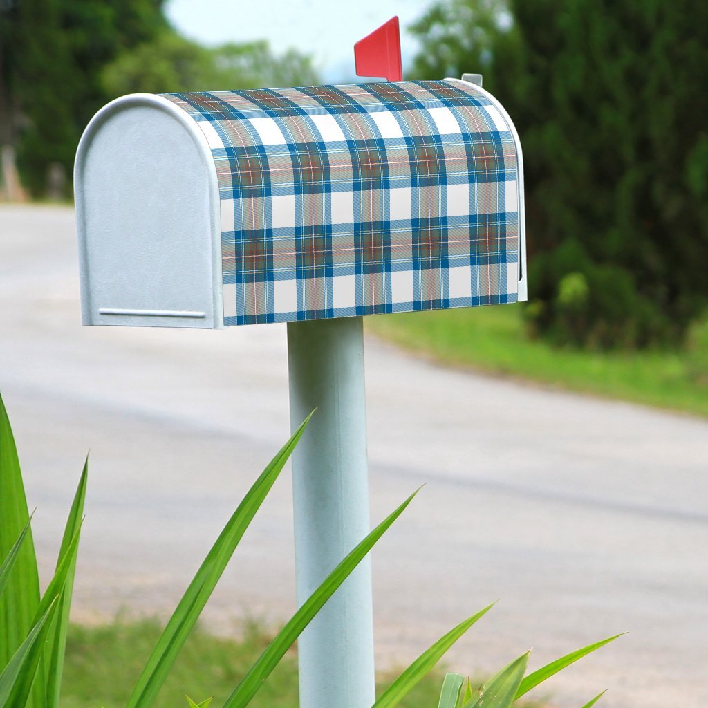 Stewart Muted Blue Tartan Mailbox