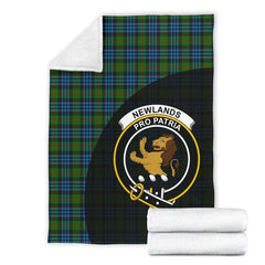 Newlands of Lauriston Tartan Crest Blanket Wave Style