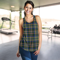 Scott Green Modern Tartan Women Racerback Tank Top