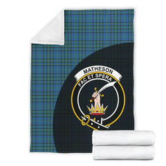 Matheson Hunting Ancient Tartan Crest Blanket Wave Style