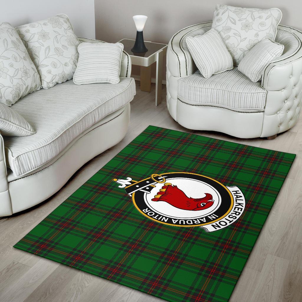 Halkerston Tartan Crest Area Rug