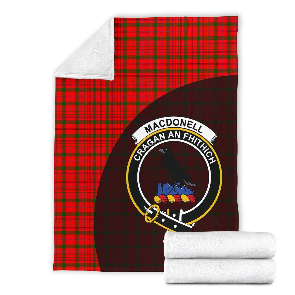 MacDonnell of Keppoch Modern Tartan Crest Blanket Wave Style