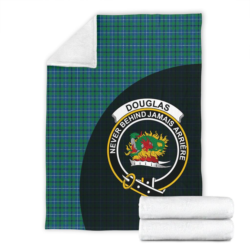 Douglas Ancient Tartan Crest Blanket Wave Style