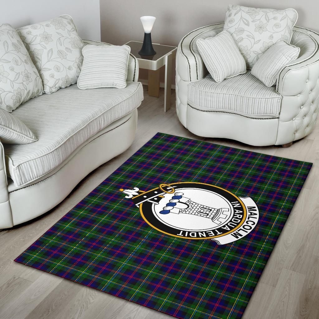 Malcolm (Or Maccallum) Tartan Crest Area Rug