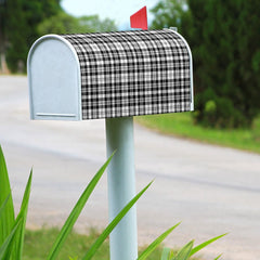 Scott Black & White Modern Tartan Mailbox