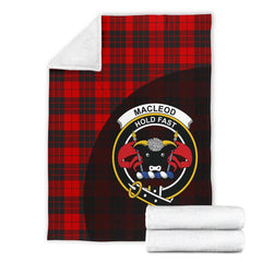 MacLeod of Raasay Tartan Crest Blanket Wave Style