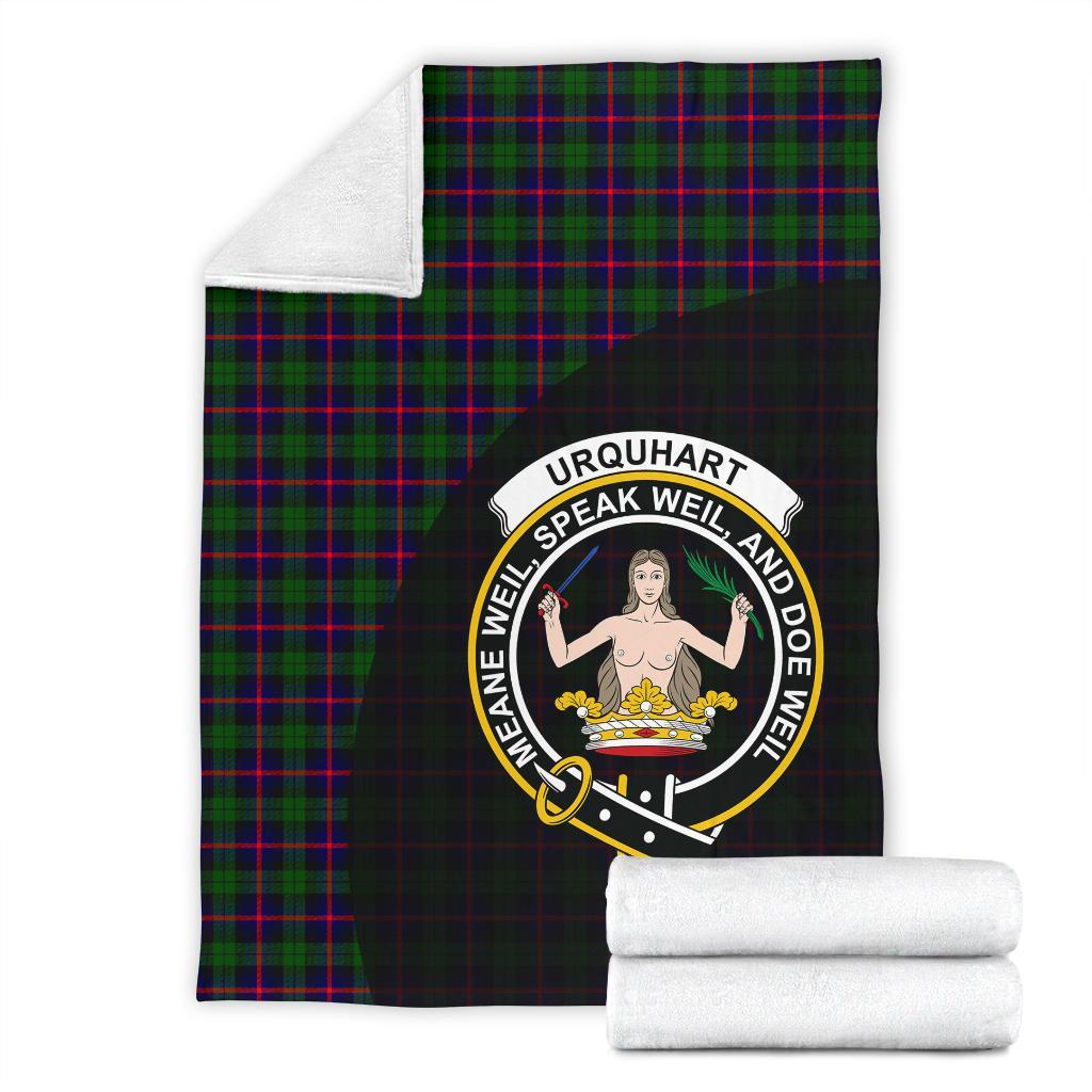 Urquhart Modern Tartan Crest Blanket Wave Style