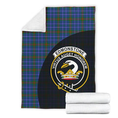 Edmonstone Tartan Crest Blanket Wave Style