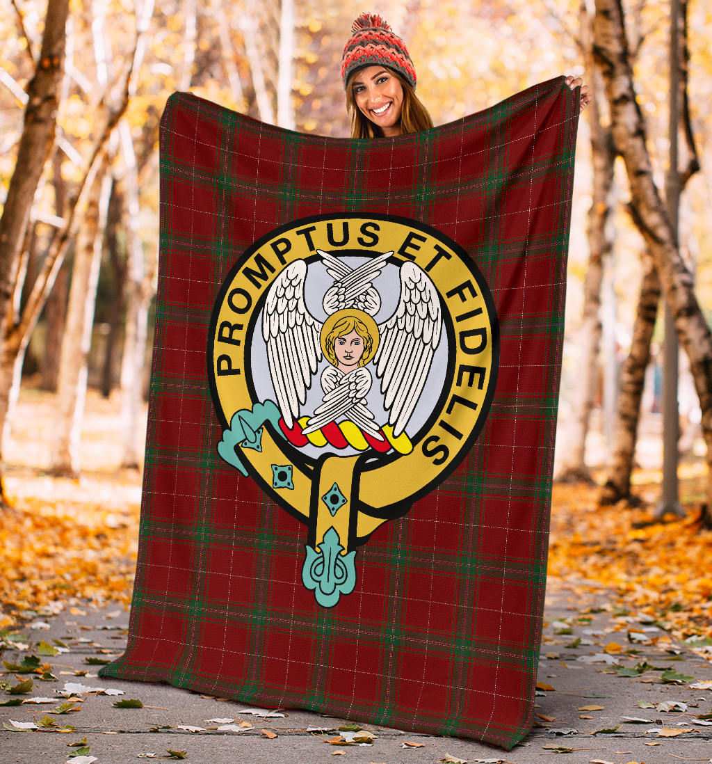 Carruthers Family Tartan Official Crest Blanket - 3 Sizes