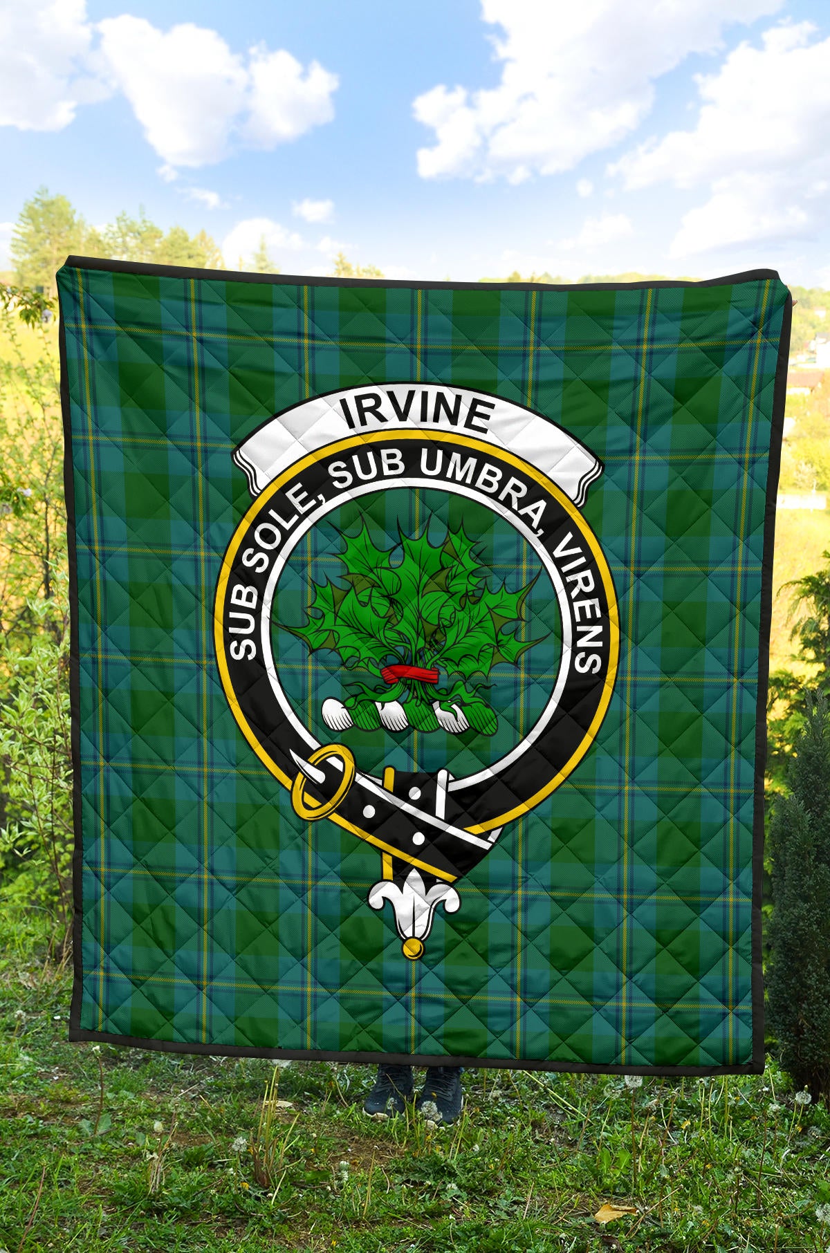 Irving of Bonshaw Tartan Crest Quilt - SP