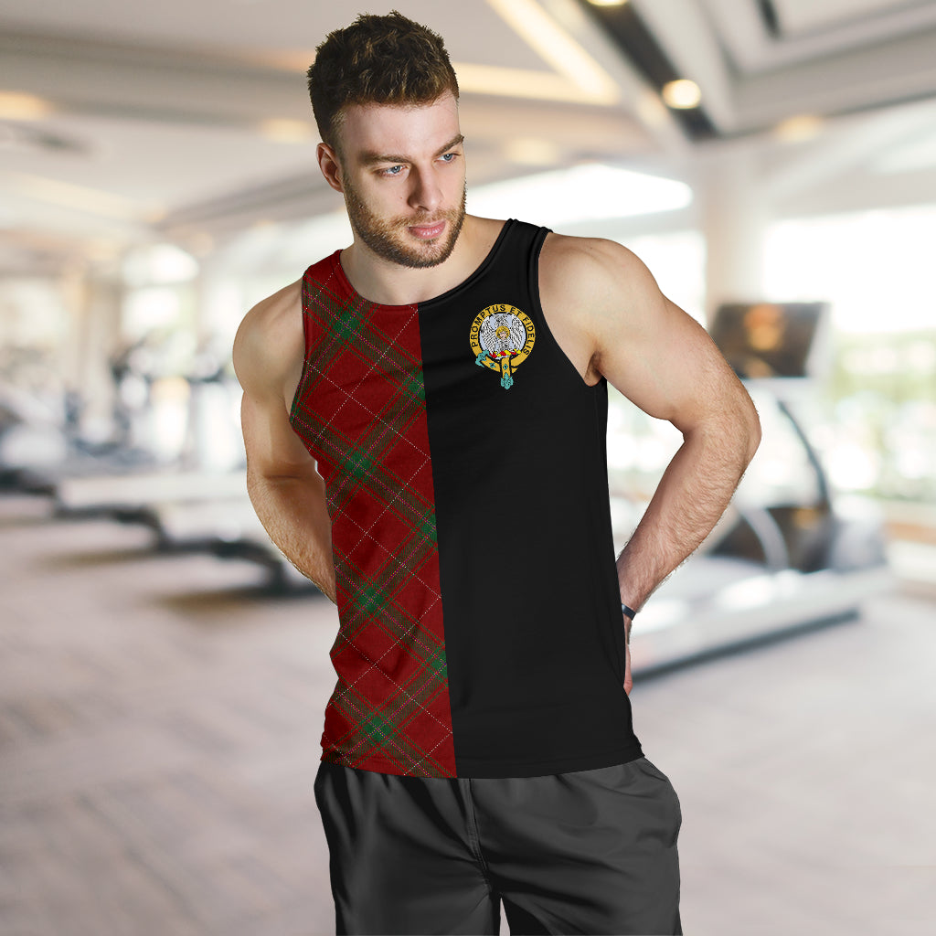 Carruthers Modern Tartan Official Crest Men's Tank Top - Cross Style