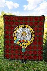 Carruthers Family Tartan Official Crest Premium Quilt