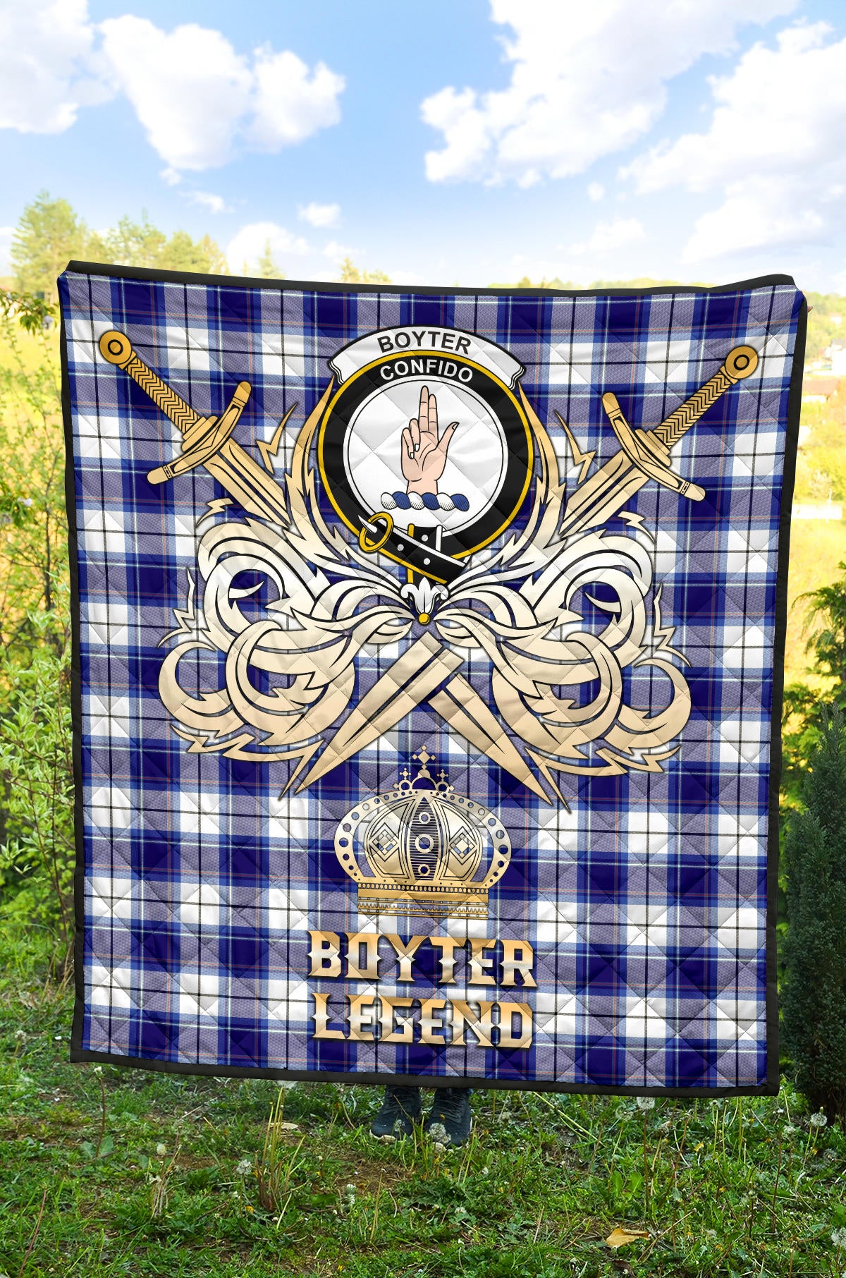 Boyter Tartan Crest Legend Gold Royal Premium Quilt SP