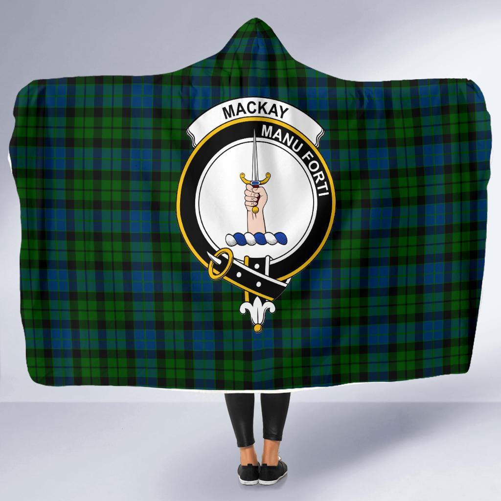 MacKay Modern Tartan Crest Hooded Blanket