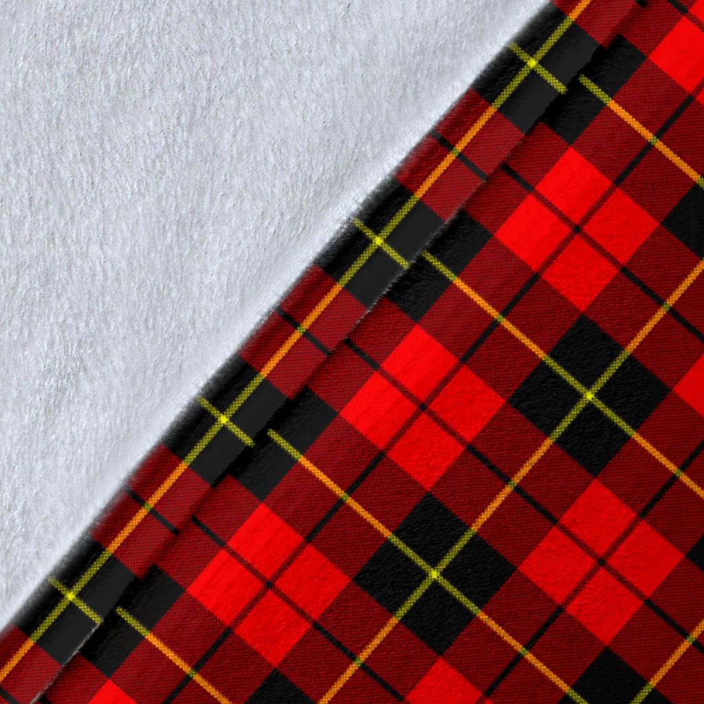 Wallace Hunting - Red Tartan Crest Blankets Wave Style