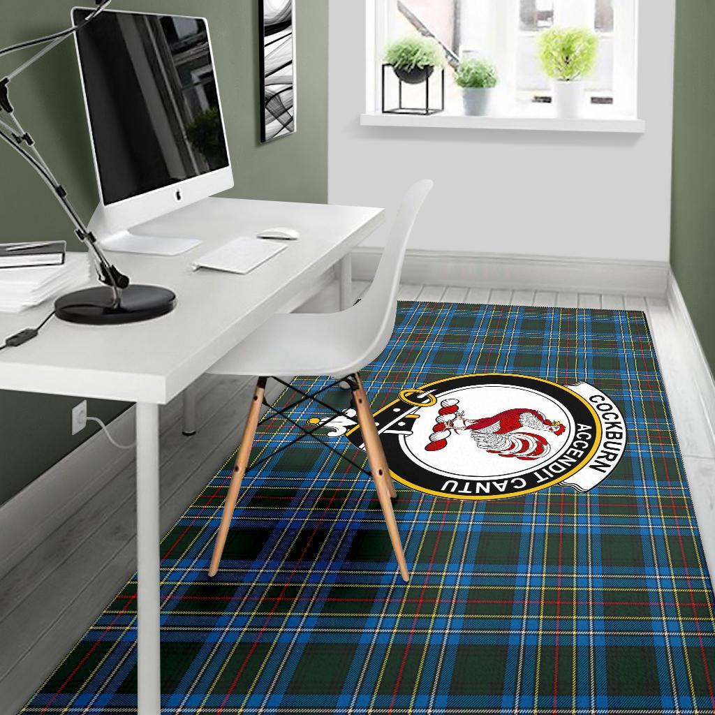 Cockburn Tartan Crest Area Rug