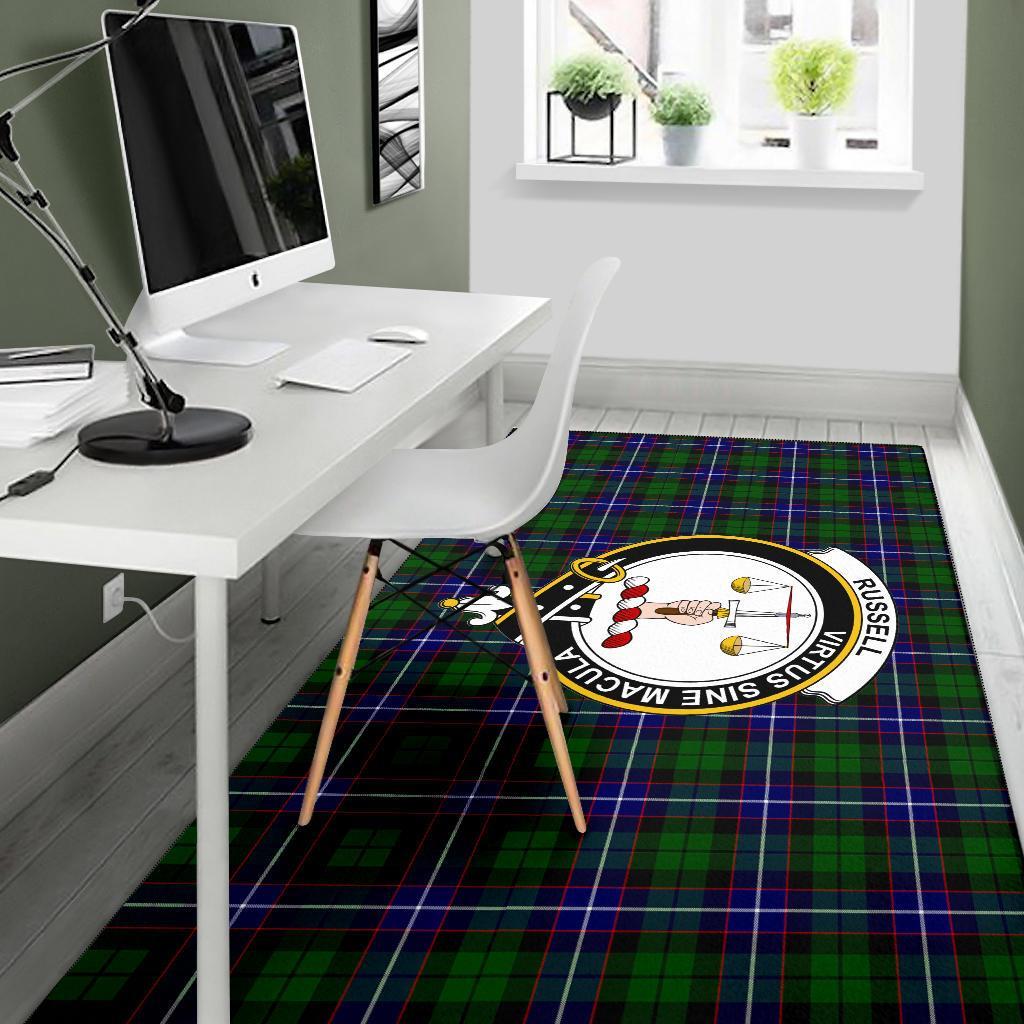 Russell Tartan Crest Area Rug