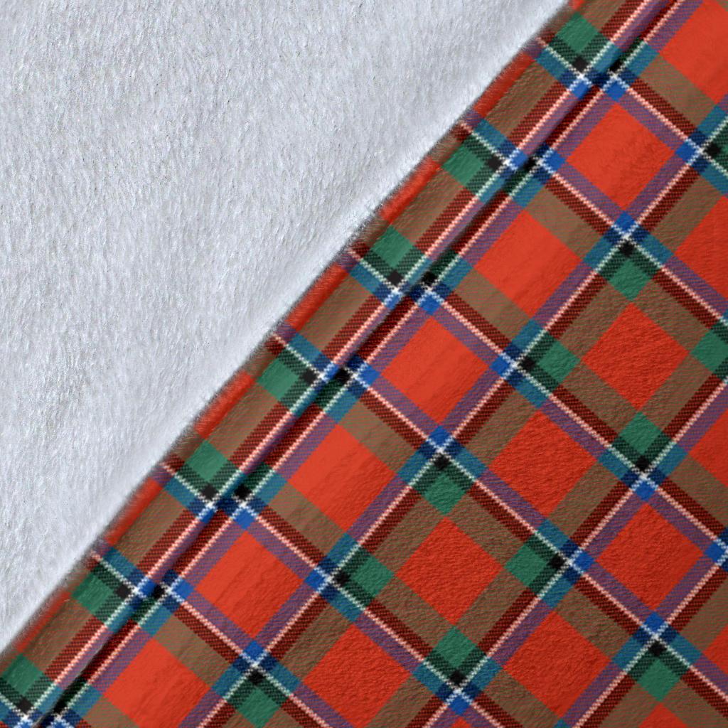 Sinclair Ancient Tartan Crest Blanket Wave Style