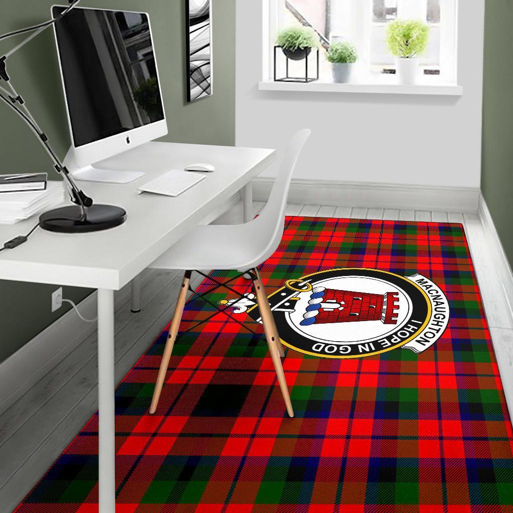 MacNaughton Modern Tartan Crest Area Rug