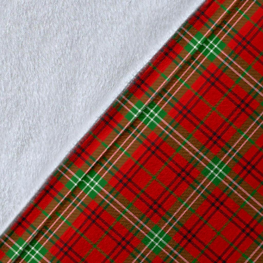 Morrison Red Modern Tartan Crest Blanket Wave Style