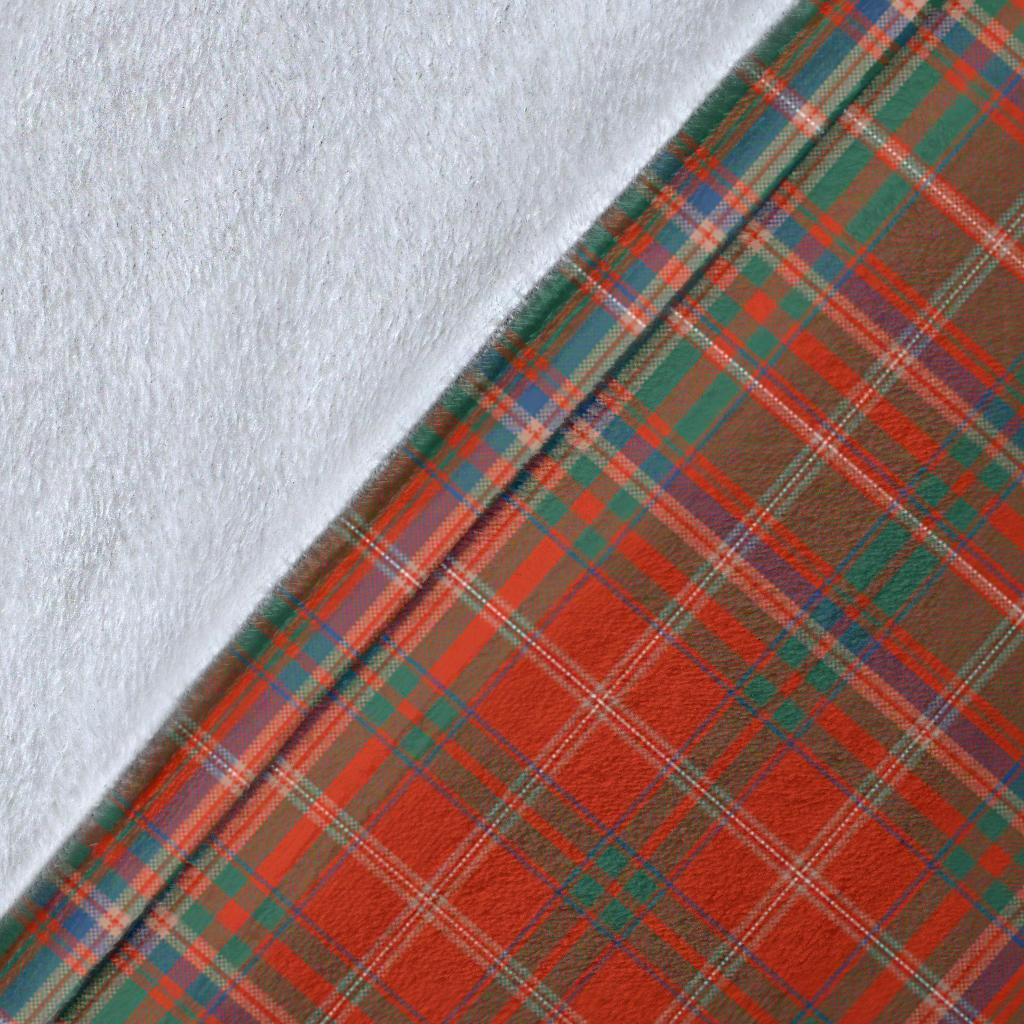 MacDougall Ancient Tartan Crest Blanket Wave Style