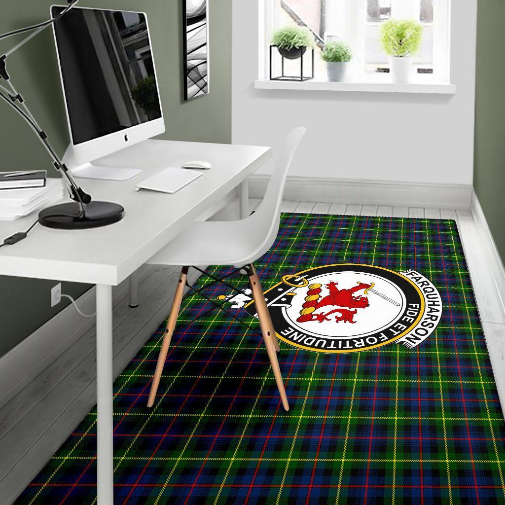 Farquharson Tartan Crest Area Rug