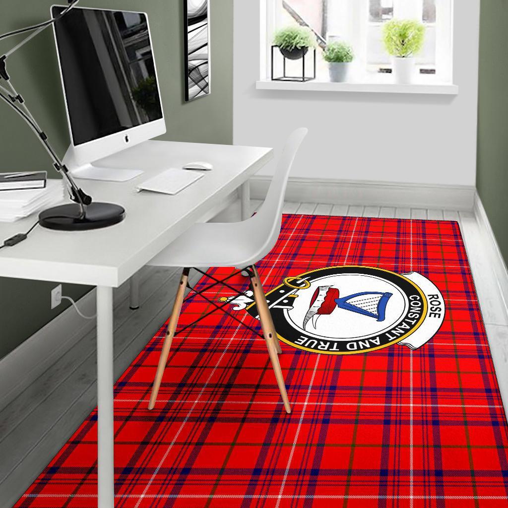 Rose Tartan Crest Area Rug