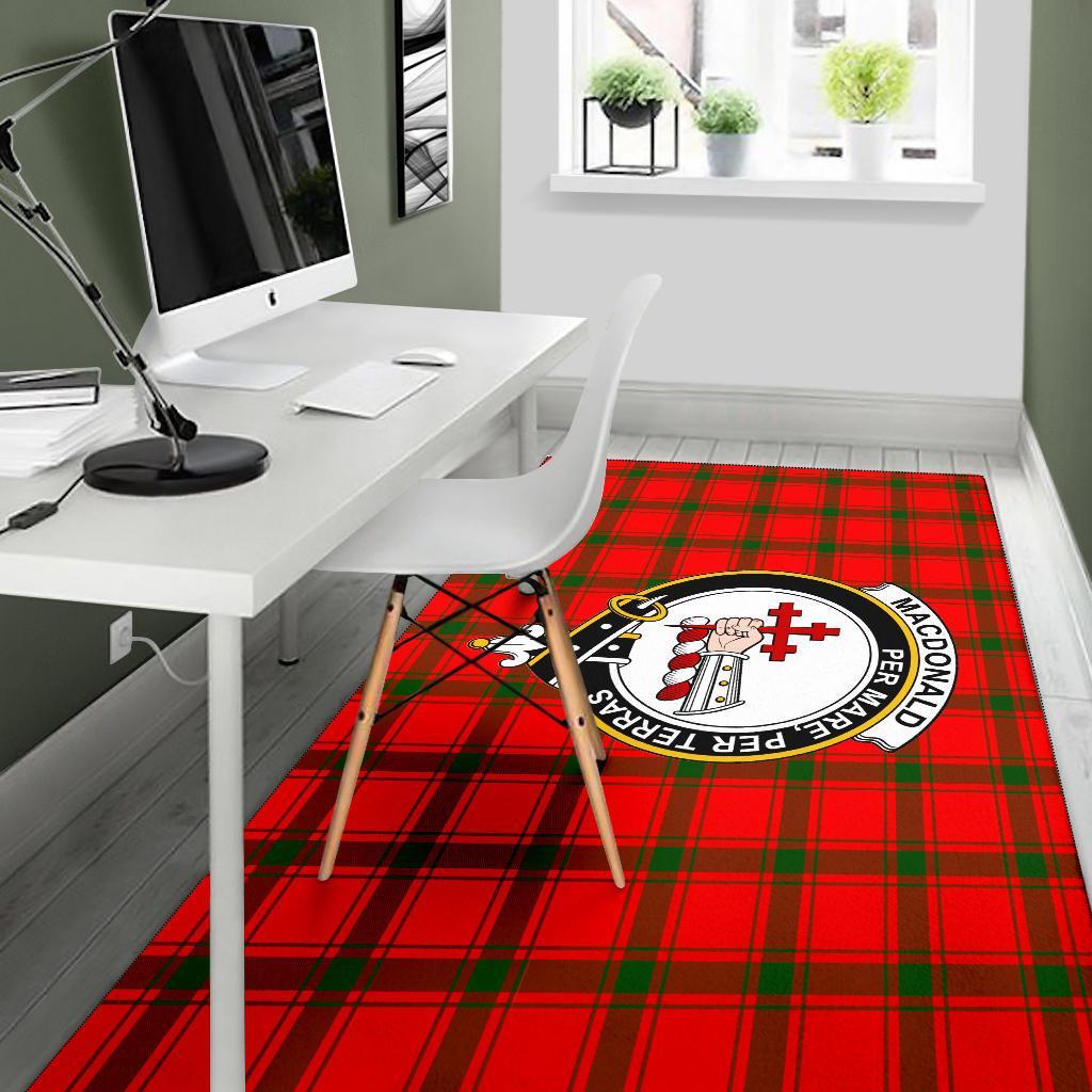 Macdonald (Of Sleat) Tartan Crest Area Rug