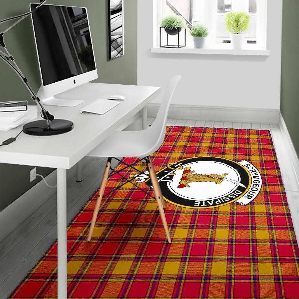 Scrymgeour Tartan Crest Area Rug