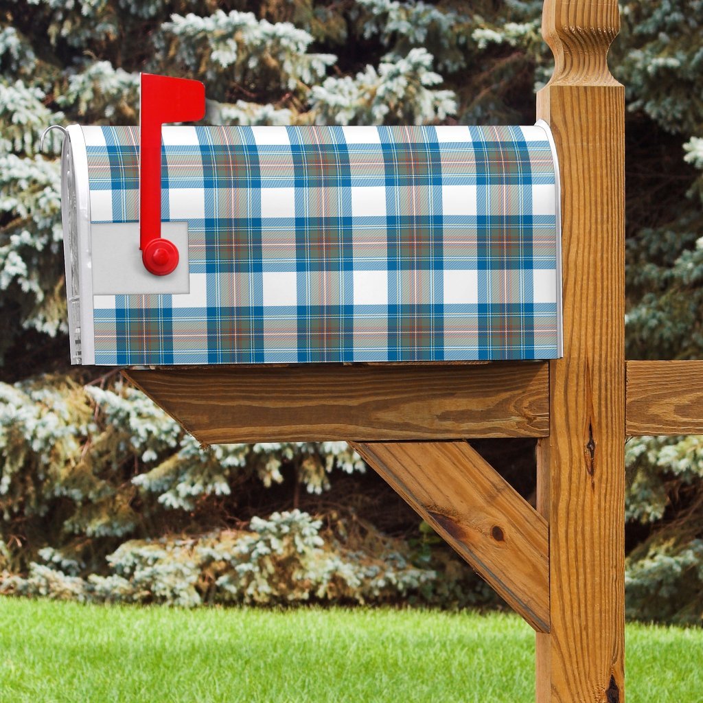 Stewart Muted Blue Tartan Mailbox