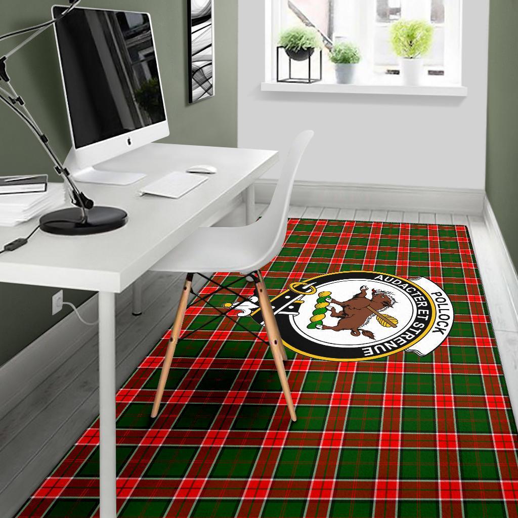 Pollock Tartan Crest Area Rug