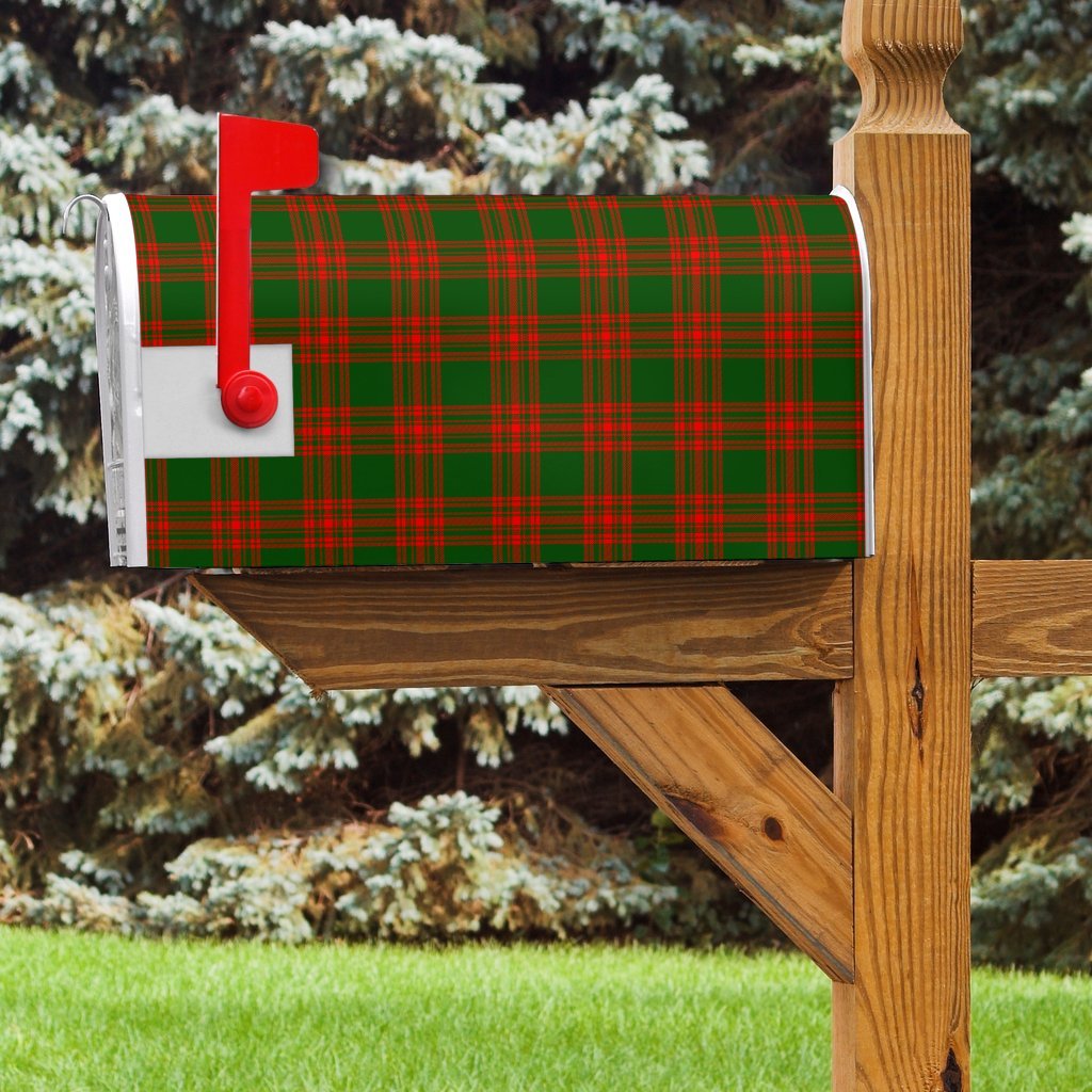 Menzies Green Modern Tartan Mailbox