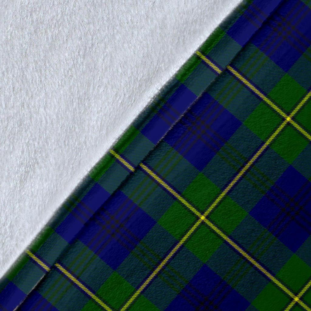 Johnston Modern Tartan Crest Blanket Wave Style