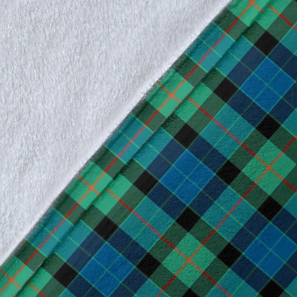 Gunn Ancient Tartan Crest Blanket Wave Style