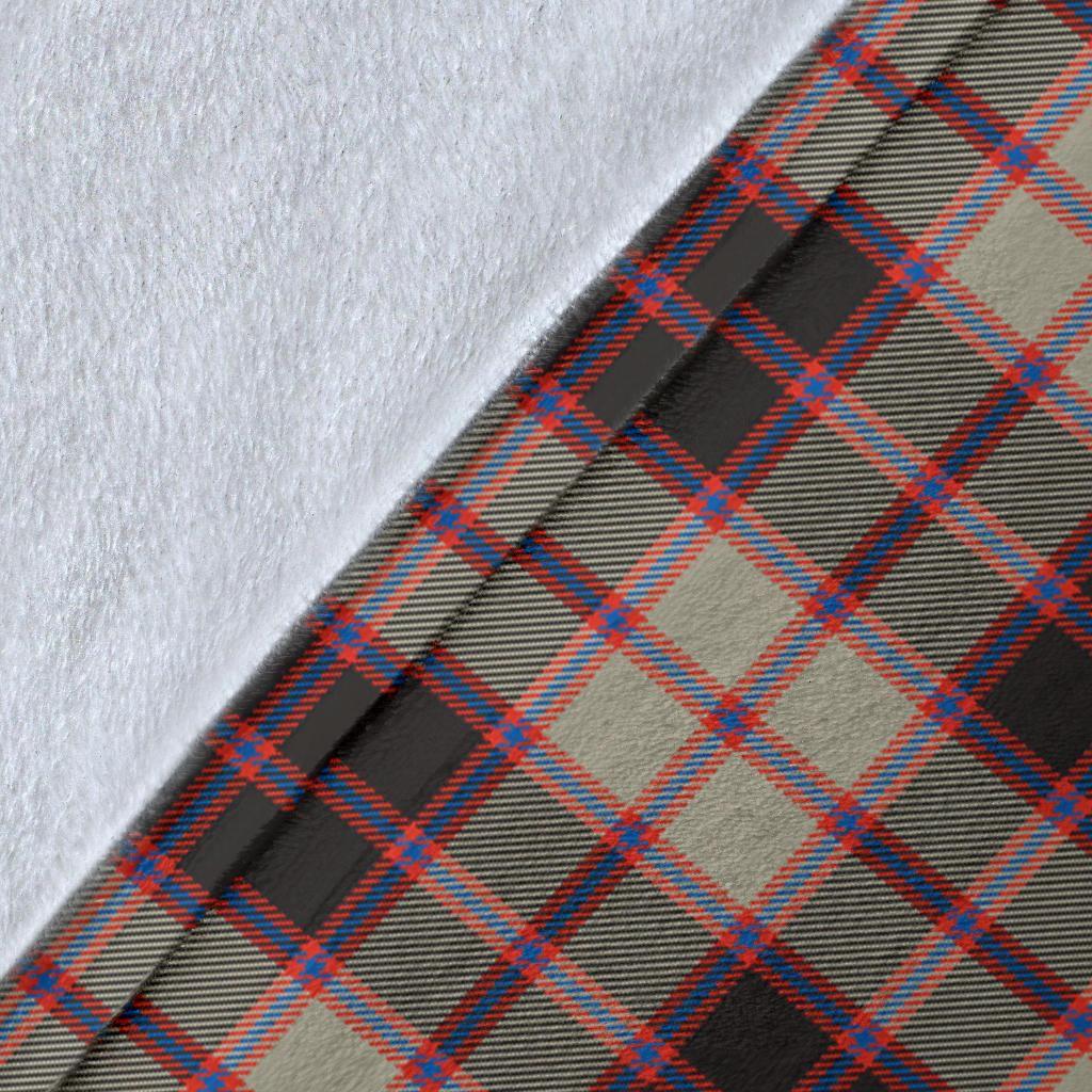 MacPherson Hunting Ancient Tartan Crest Blanket Wave Style