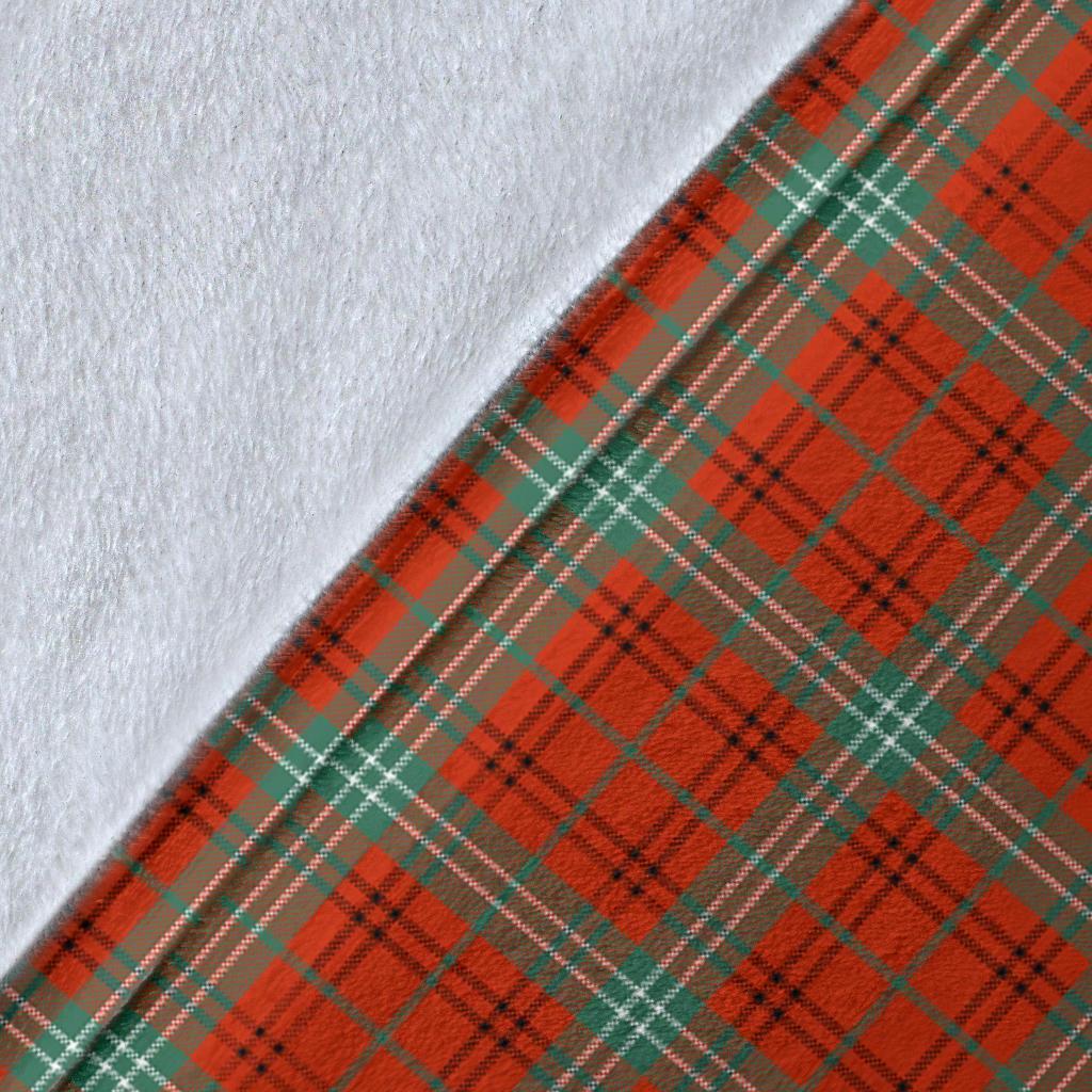 Morrison Red Ancient Tartan Crest Blanket Wave Style