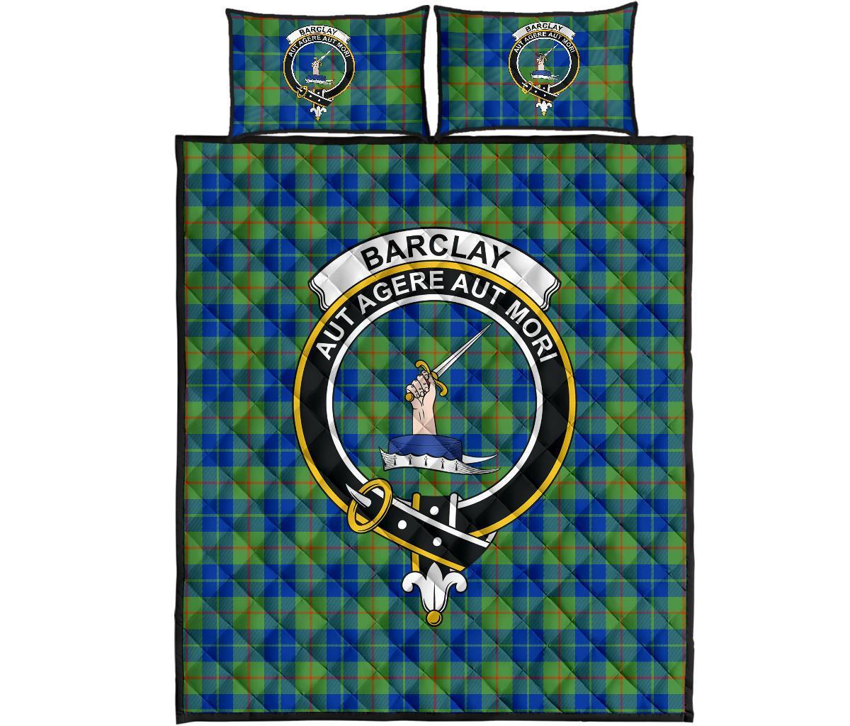 Barclay Hunting Ancient Tartan Crest Quilt Bed Set