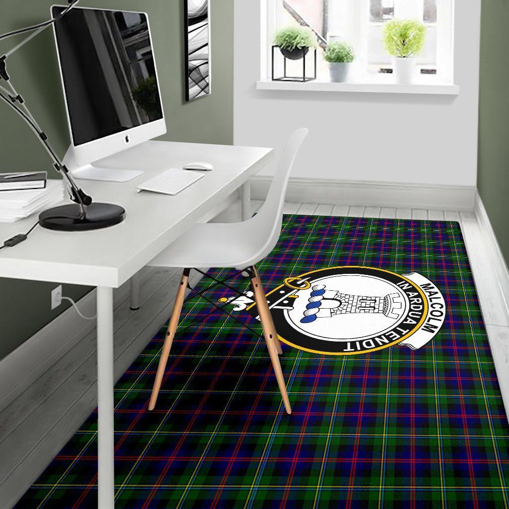 Malcolm (Or Maccallum) Tartan Crest Area Rug