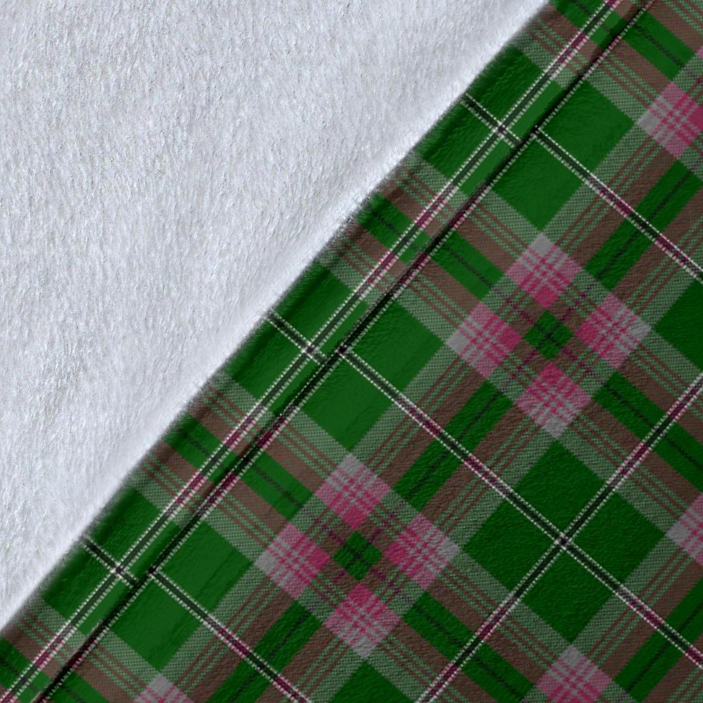 Gray Hunting Tartan Crest Blanket Wave Style