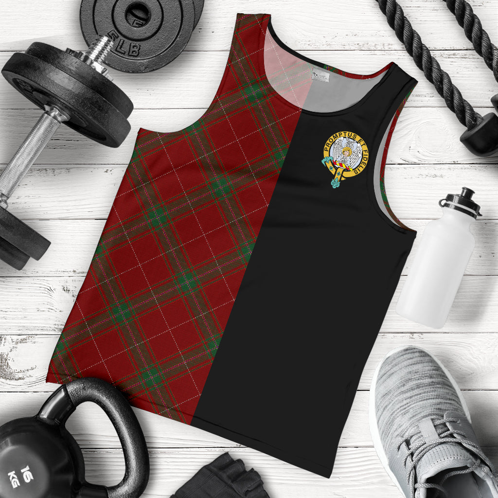 Carruthers Modern Tartan Official Crest Men's Tank Top - Cross Style