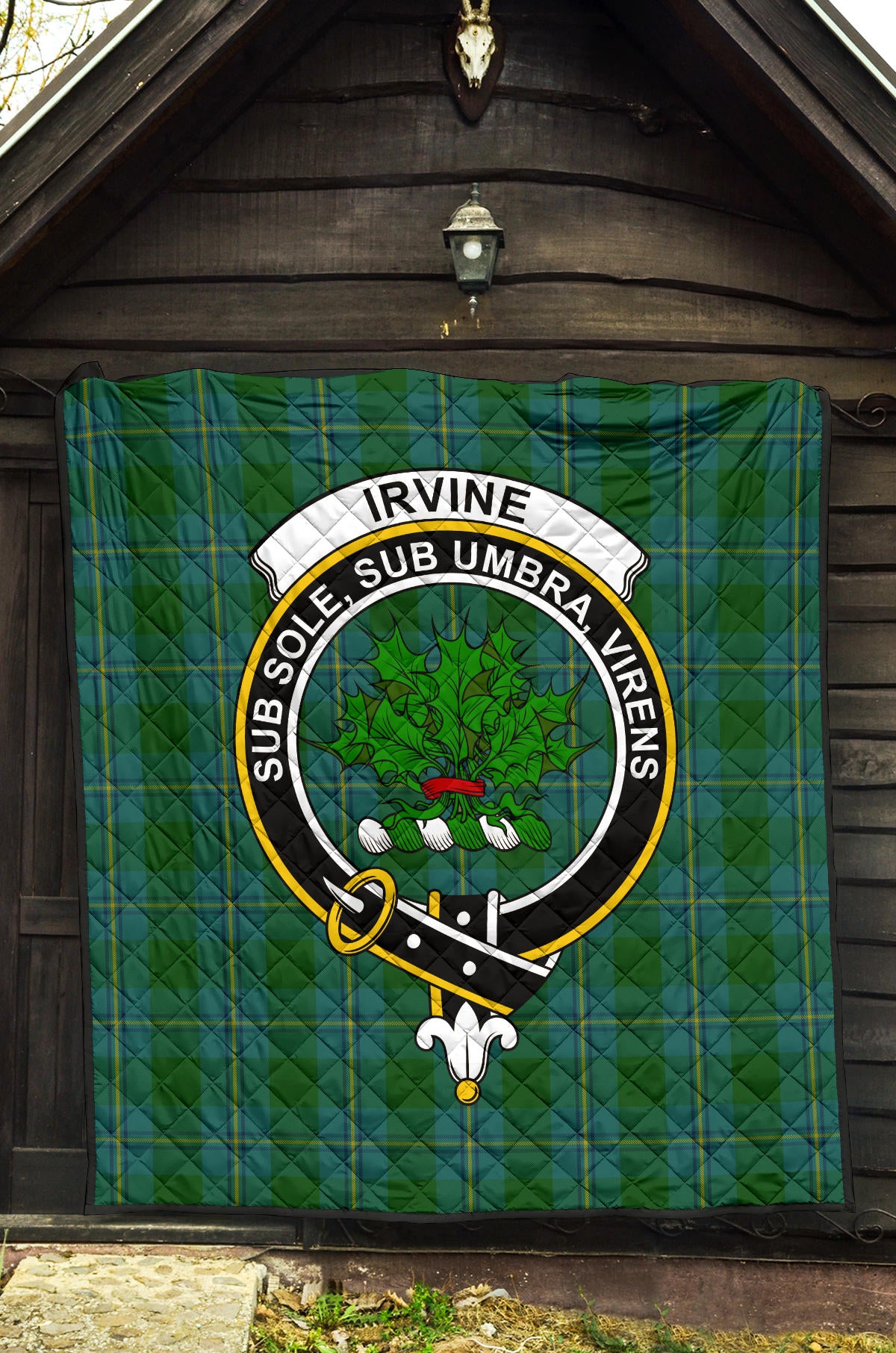 Irving of Bonshaw Tartan Crest Quilt - SP