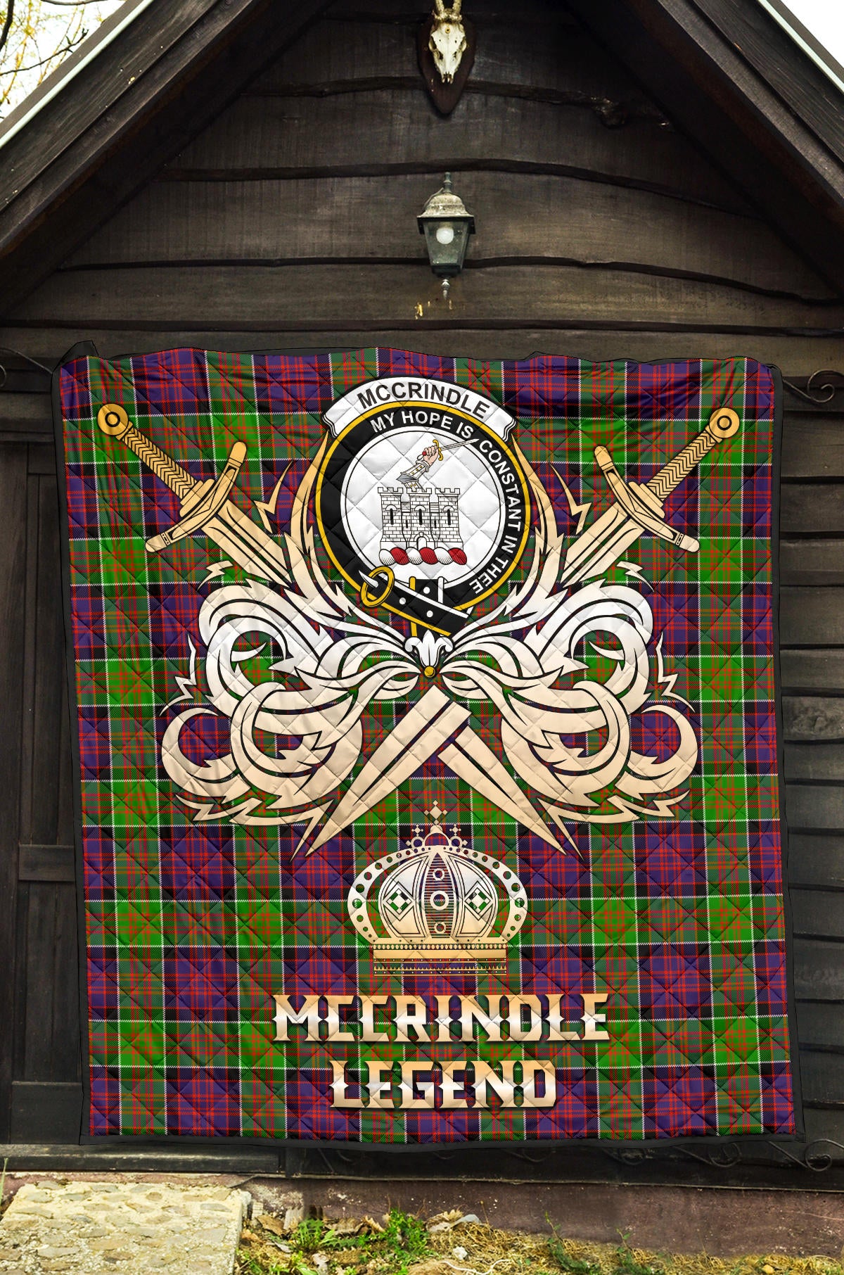 McCrindle Tartan Crest Legend Gold Royal Premium Quilt SP