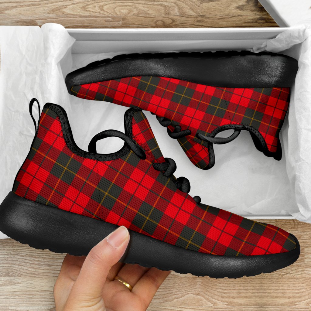 Wallace Weathered Tartan Mesh Knit Sneakers