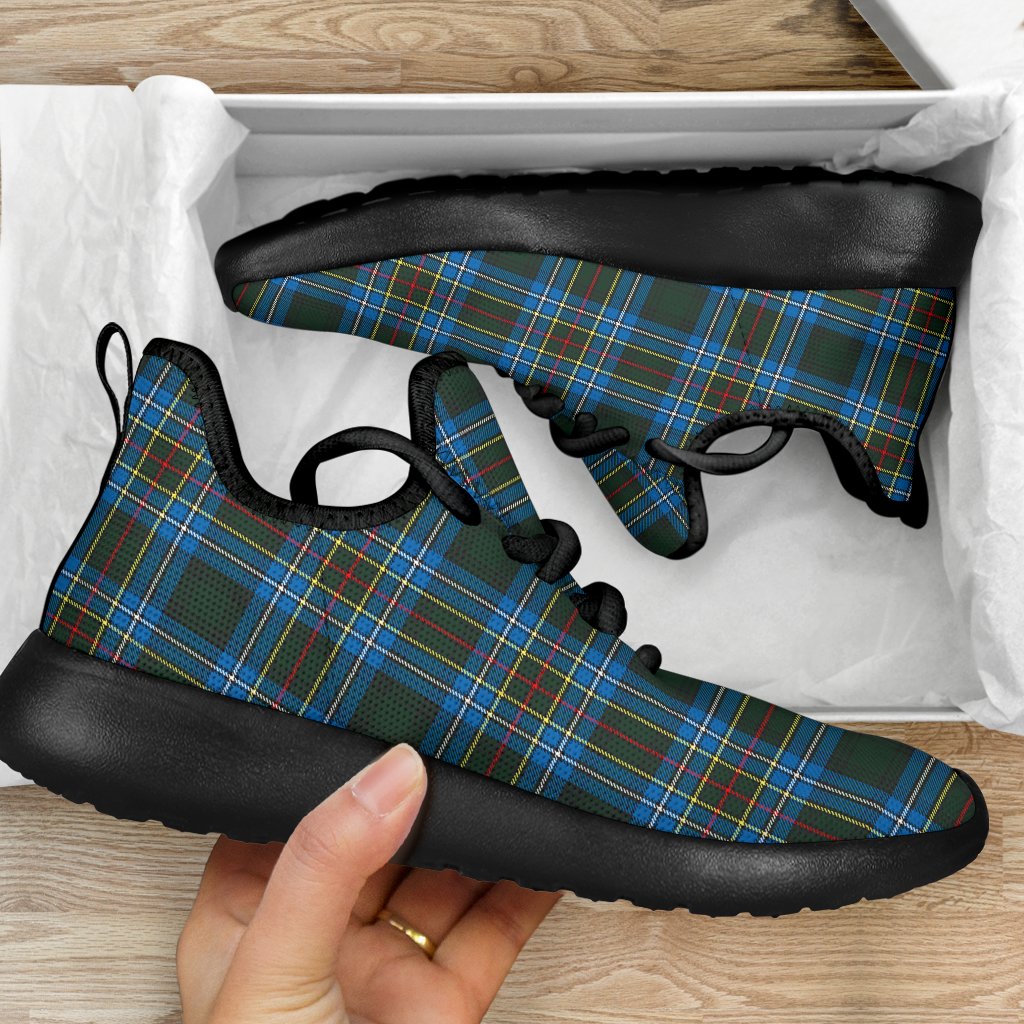 Cockburn Modern Tartan Mesh Knit Sneakers